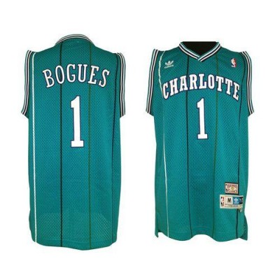 Charlotte Hornets #1 Muggsy Bogues Green Charlotte Hornets Stitched NBA Jersey Men's